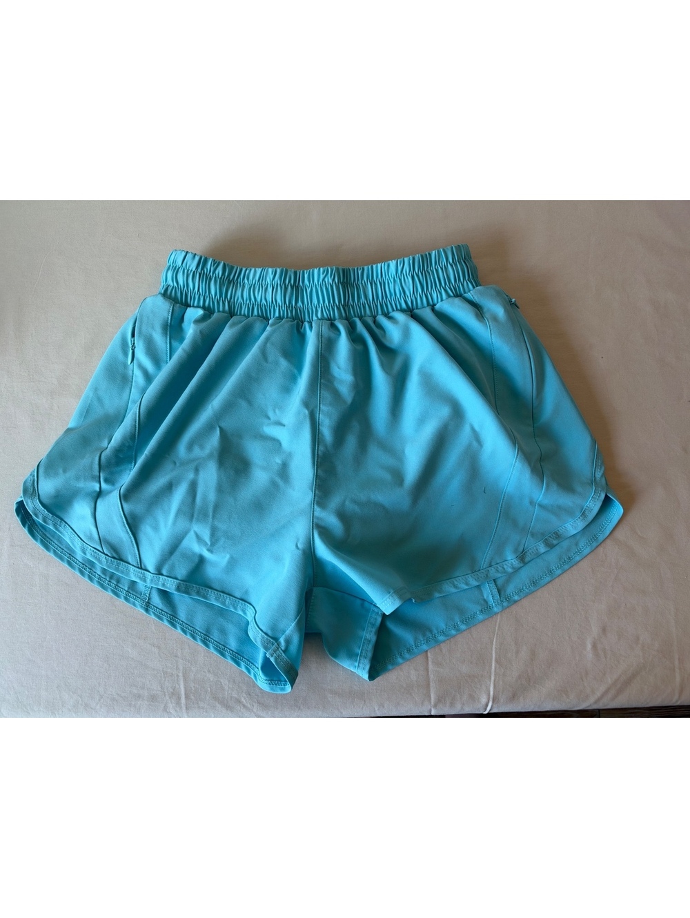 Lululemon Athletica Women's Blue Athletic Shorts Size 8 with Elastic Waistband